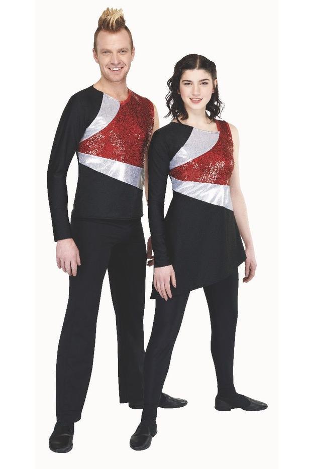 Triad Male Top, Marching Band Shoes, Color Guard Uniforms, Color Guard  Flags